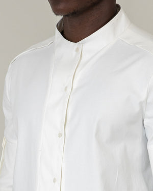 Irregular Button Stand Shirt - S10M - MAE MAZE
