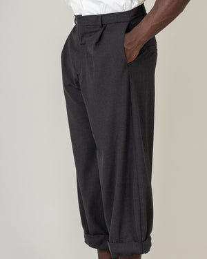 Pleated Hem Trousers - T29M - MAE MAZE